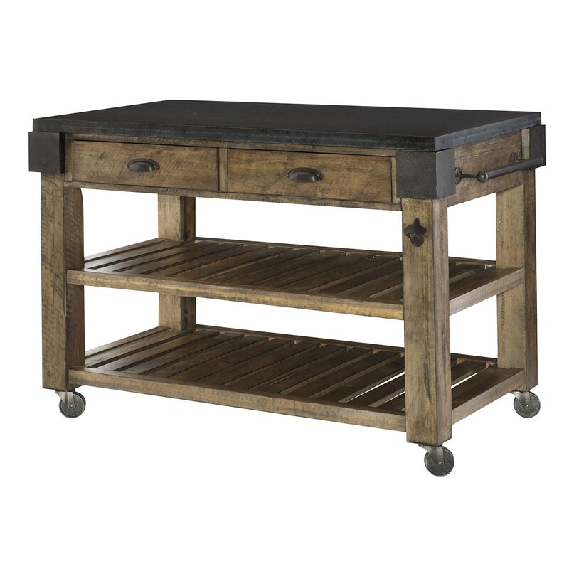 Rustic kitchen prep deals table